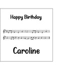 Happy Birthday To You Music Edible Icing Cake Topper or Ribbon