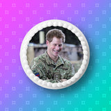 Prince Harry Edible Icing Cake Topper or Ribbon