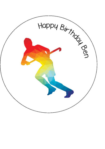 Hockey 02 Edible Icing Cake Topper