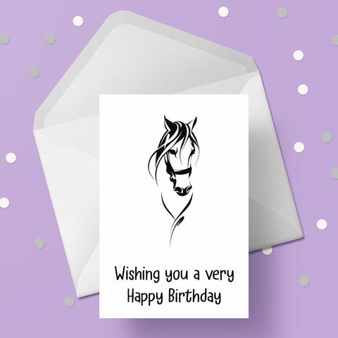 Horse 01 Birthday Card