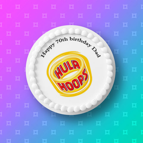 Hula Hoops Crisps Edible Icing Cake Topper