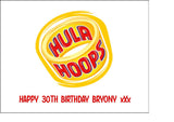 Hula Hoops Crisps Edible Icing Cake Topper