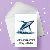 Humpback Whale 01 Edible Icing Cake Topper or Ribbon