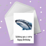 Humpback Whale 02 Edible Icing Cake Topper or Ribbon