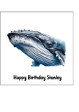Humpback Whale 02 Edible Icing Cake Topper or Ribbon
