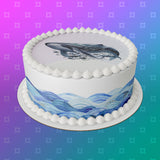 Humpback Whale 03 Edible Icing Cake Topper or Ribbon