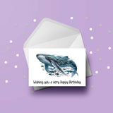 Humpback Whale 03 Edible Icing Cake Topper or Ribbon