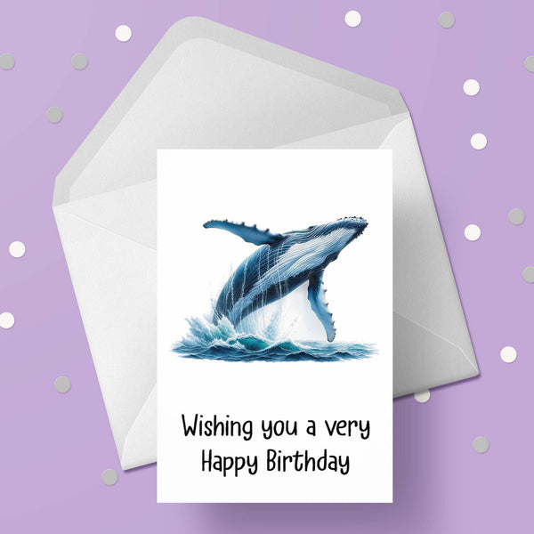 Humpback Whale 01 Birthday Card