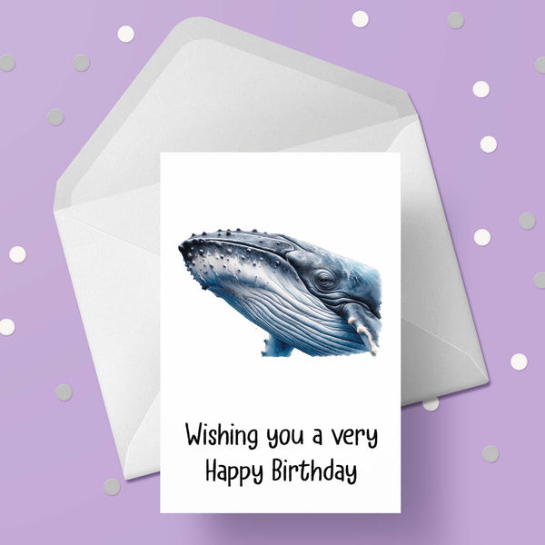 Humpback Whale 02 Birthday Card