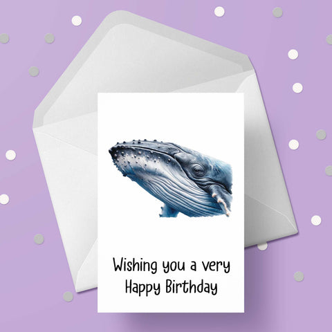 Humpback Whale 02 Birthday Card