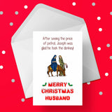 Christmas card for Husband - Funny Donkey & Petrol