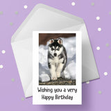 Husky Dog 05 Edible Icing Cake Topper or Ribbon