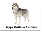 Husky Dog 03 Edible Icing Cake Topper or Ribbon