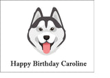 Husky Dog 05 Edible Icing Cake Topper or Ribbon