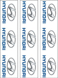 Hyundai Logo Car Edible Icing Cake Topper
