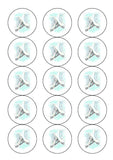 Ice Skates 01 Edible Icing Cake Topper or Ribbon