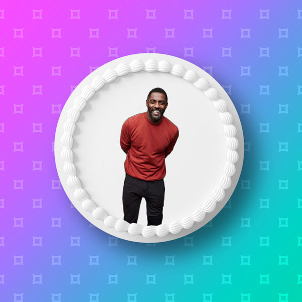 Idris Elba Edible Icing Cake Topper or Ribbon