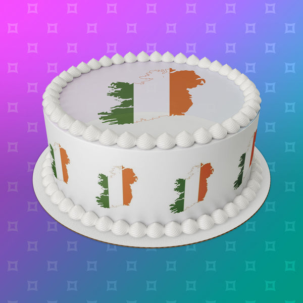 Ireland / Irish 02 Edible Icing Cake Topper or Ribbon