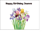 Iris / Irises Flowers Edible Icing Cake Topper