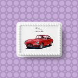Jaguar E Type Car Edible Icing Cake Topper or Ribbon