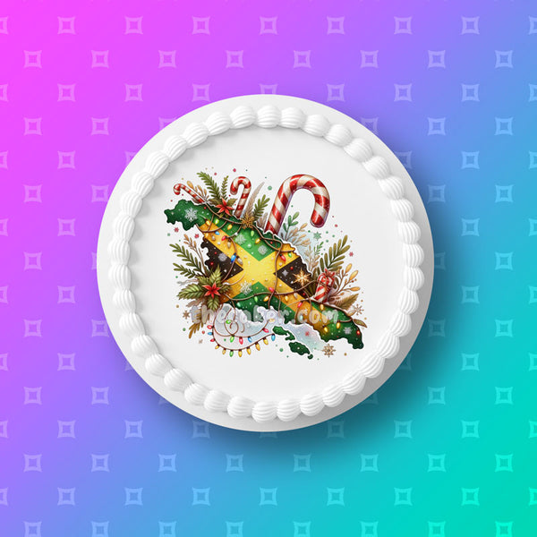 Jamaican Christmas Cake Topper 03