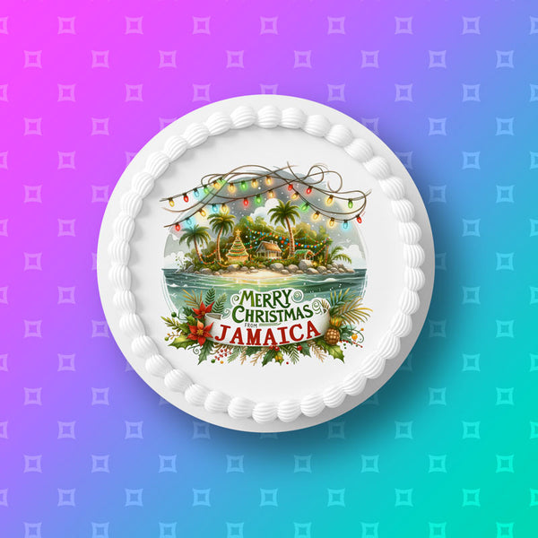 Jamaican Christmas Cake Topper 04