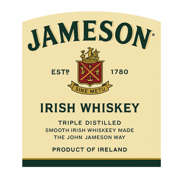 Jameson Whiskey Label Edible Icing Topper 07