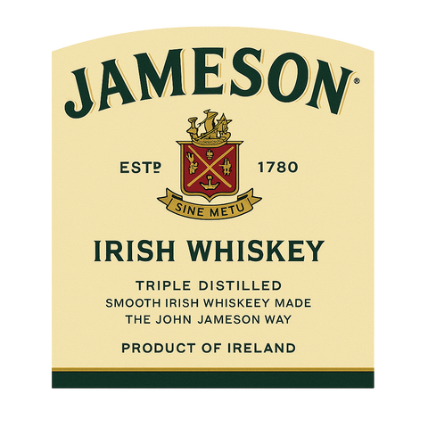 Jameson Whiskey Label Edible Icing Topper 07