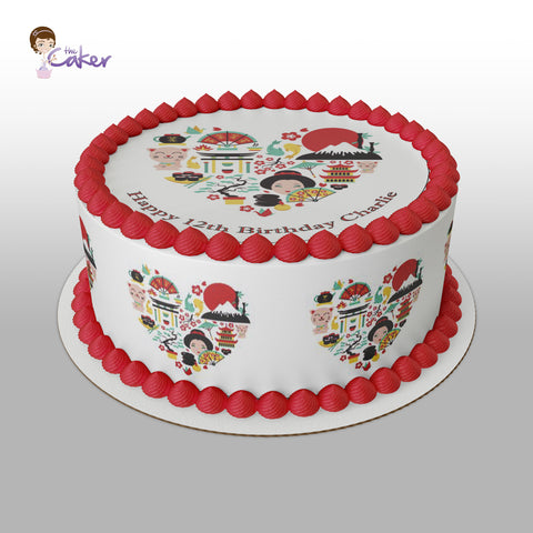 Japan / Japanese Theme Edible Icing Cake Topper 01