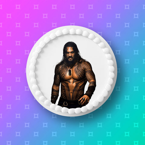 Jason Momoa 03  Edible Icing Cake Topper or Ribbon
