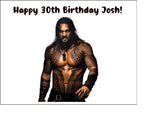 Jason Momoa 03  Edible Icing Cake Topper or Ribbon