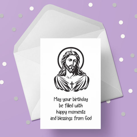 Jesus 03 Birthday Card - Christian Card
