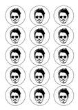 Johnny Depp Edible Icing Cake Topper or Ribbon