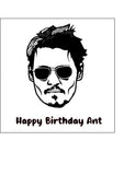 Johnny Depp Edible Icing Cake Topper or Ribbon