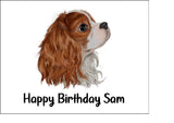 Cavalier King Charles 01 Edible Icing Cake Topper or Ribbon