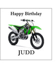 Kawasaki Dirt Motorbike Edible Icing Cake Topper