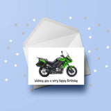 Kawasaki Versys Bike Birthday Card