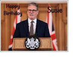 Keir Starmer 02 Edible Icing Cake Topper or Ribbon