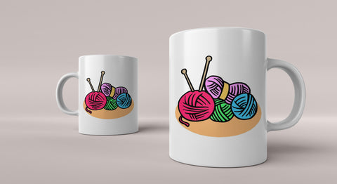 Knitting Themed Mug