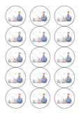 Knit Knitting 01 Edible Icing Cake Topper or Ribbon