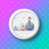Knit Knitting 01 Edible Icing Cake Topper or Ribbon