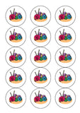 Knit Knitting 02 Edible Icing Cake Topper or Ribbon