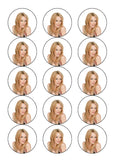Kylie Minogue 02 Edible Icing Cake Topper or Ribbon