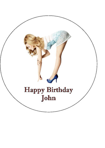 Kylie Minogue 03 Edible Icing Cake Topper or Ribbon