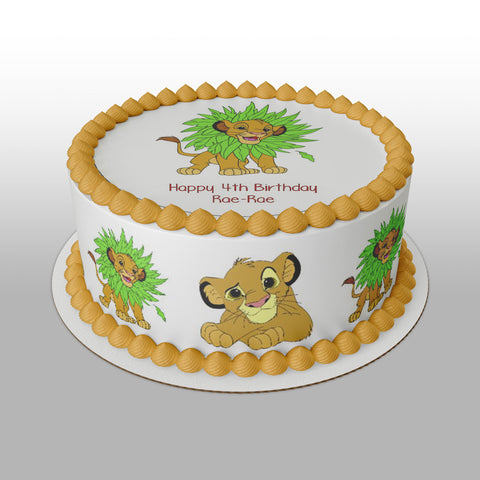 Lion King 05 Edible Icing Cake Topper or Ribbon
