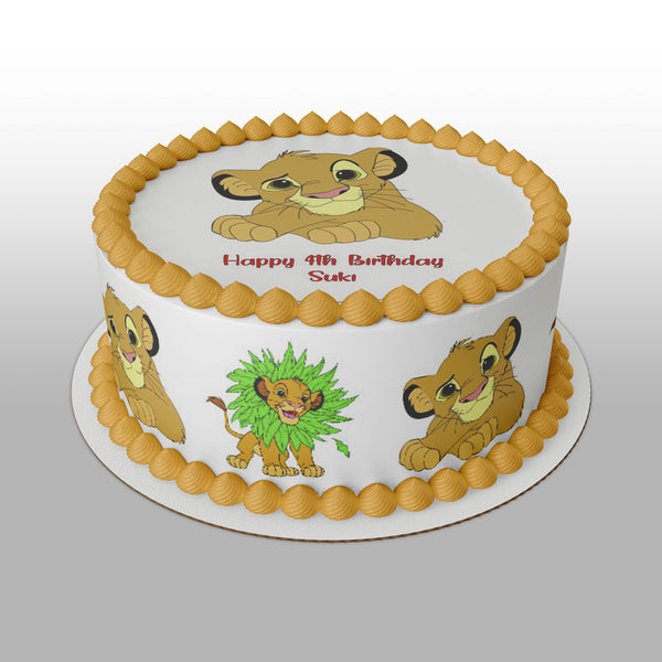 Lion King 06 Edible Icing Cake Topper or Ribbon