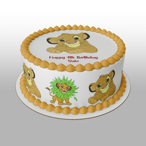 Lion King 06 Edible Icing Cake Topper or Ribbon