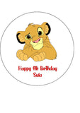 Lion King 06 Edible Icing Cake Topper or Ribbon