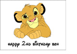 Lion King 06 Edible Icing Cake Topper or Ribbon