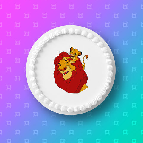 Lion King 07 Edible Icing Cake Topper or Ribbon